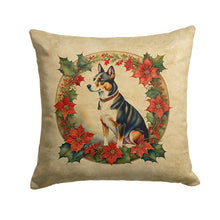 Load image into Gallery viewer, Basenji Christmas Flowers Throw Pillow