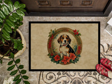 Load image into Gallery viewer, Beagle Christmas Flowers Doormat-24x36 Indoor / Outdoor Rug | Made in USA