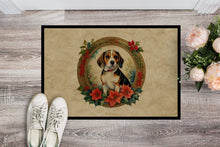 Load image into Gallery viewer, Beagle Christmas Flowers Doormat