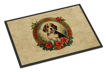 Load image into Gallery viewer, Beagle Christmas Flowers Doormat