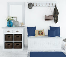 Load image into Gallery viewer, Bearded Collie Christmas Flowers Throw Pillow