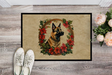 Load image into Gallery viewer, Belgian Malinois Christmas Flowers Doormat-24x36 Indoor / Outdoor Rug | Made in USA