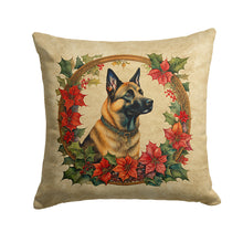 Load image into Gallery viewer, Belgian Malinois Christmas Flowers Throw Pillow
