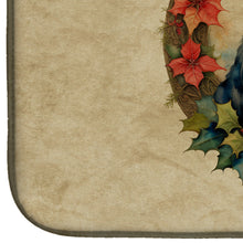 Load image into Gallery viewer, Belgian Sheepdog Christmas Flowers Dish Drying Mat