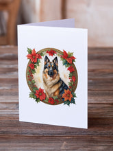 Load image into Gallery viewer, Belgian Tervuren Christmas Flowers Greeting Cards - Blank Note Cards – 8-Pack of Artist-Designed Cards with Envelopes