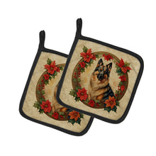 Load image into Gallery viewer, Belgian Tervuren Christmas Flowers Pot Holders - Set of 2 Decorative Kitchen Helpers | Made in the USA