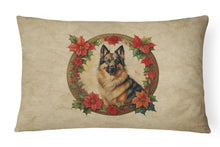 Load image into Gallery viewer, Belgian Tervuren Christmas Flowers Throw Pillow