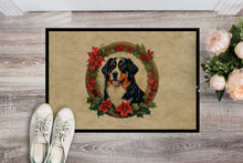 Load image into Gallery viewer, Bernese Mountain Dog Christmas Flowers Doormat