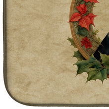 Load image into Gallery viewer, Black and Tan Coonhound Christmas Flowers Dish Drying Mat