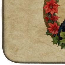 Load image into Gallery viewer, Black Russian Terrier Christmas Flowers Dish Drying Mat
