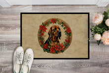 Load image into Gallery viewer, Bloodhound Christmas Flowers Doormat