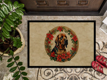 Load image into Gallery viewer, Bloodhound Christmas Flowers Doormat