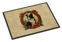 Load image into Gallery viewer, Border Collie Christmas Flowers Doormat