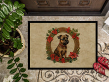 Load image into Gallery viewer, Border Terrier Christmas Flowers Doormat-24x36 Indoor / Outdoor Rug | Made in USA