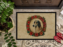 Load image into Gallery viewer, Borzoi Christmas Flowers Doormat