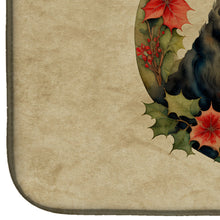 Load image into Gallery viewer, Bouvier des Flandres Christmas Flowers Dish Drying Mat