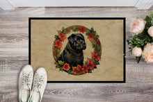 Load image into Gallery viewer, Bouvier des Flandres Christmas Flowers Doormat