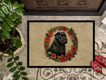 Load image into Gallery viewer, Bouvier des Flandres Christmas Flowers Doormat