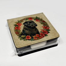 Load image into Gallery viewer, Bouvier des Flandres Christmas Flowers PU Leather Note Paper Holder