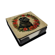 Load image into Gallery viewer, Bouvier des Flandres Christmas Flowers PU Leather Note Paper Holder