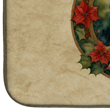 Load image into Gallery viewer, White Boxer Christmas Flowers Dish Drying Mat