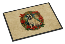 Load image into Gallery viewer, White Boxer Christmas Flowers Doormat-24x36 Indoor / Outdoor Rug | Made in USA
