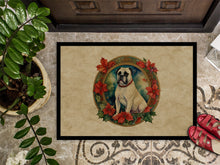 Load image into Gallery viewer, White Boxer Christmas Flowers Doormat