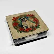 Load image into Gallery viewer, White Boxer Christmas Flowers PU Leather Note Paper Holder