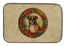 Load image into Gallery viewer, Boxer Christmas Flowers Dish Drying Mat