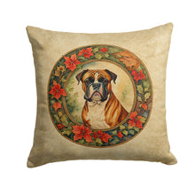 Load image into Gallery viewer, Boxer Christmas Flowers Throw Pillow - 14x14 Decorative Pillow – Art for Your Home &amp; Patio