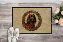 Load image into Gallery viewer, Boykin Spaniel Christmas Flowers Doormat