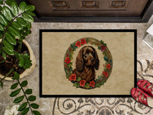 Load image into Gallery viewer, Boykin Spaniel Christmas Flowers Doormat