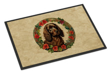 Load image into Gallery viewer, Boykin Spaniel Christmas Flowers Doormat