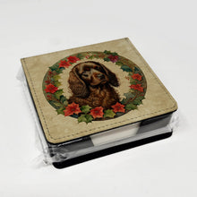 Load image into Gallery viewer, Boykin Spaniel Christmas Flowers PU Leather Note Paper Holder