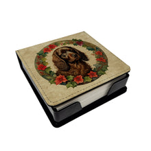 Load image into Gallery viewer, Boykin Spaniel Christmas Flowers PU Leather Note Paper Holder