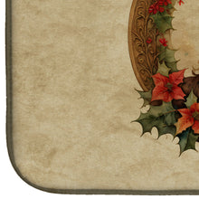 Load image into Gallery viewer, Briard Christmas Flowers Dish Drying Mat