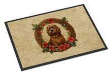 Load image into Gallery viewer, Briard Christmas Flowers Doormat