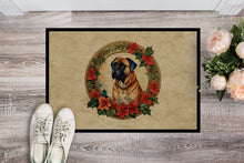 Load image into Gallery viewer, Bullmastiff Christmas Flowers Doormat