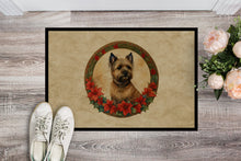 Load image into Gallery viewer, Cairn Terrier Christmas Flowers Doormat-24x36 Indoor / Outdoor Rug | Made in USA