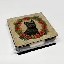 Load image into Gallery viewer, Cairn Terrier Christmas Flowers PU Leather Note Paper Holder