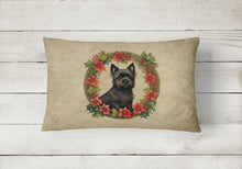Load image into Gallery viewer, Cairn Terrier Christmas Flowers Throw Pillow
