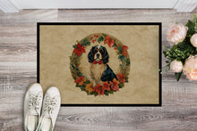 Load image into Gallery viewer, Cavalier Spaniel Christmas Flowers Doormat - 18X27 Indoor / Outdoor Rug | Made in USA