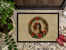 Load image into Gallery viewer, Cavalier Spaniel Christmas Flowers Doormat-24x36 Indoor / Outdoor Rug | Made in USA