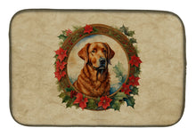 Load image into Gallery viewer, Chesapeake Bay Retriever Christmas Flowers Dish Drying Mat