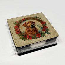 Load image into Gallery viewer, Chesapeake Bay Retriever Christmas Flowers PU Leather Note Paper Holder