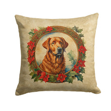 Load image into Gallery viewer, Chesapeake Bay Retriever Christmas Flowers Throw Pillow - 14x14 Decorative Pillow – Art for Your Home &amp; Patio