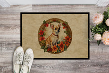 Load image into Gallery viewer, Chihuahua Christmas Flowers Doormat