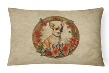 Load image into Gallery viewer, Chihuahua Christmas Flowers Throw Pillow