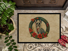 Load image into Gallery viewer, Chinese Crested Christmas Flowers Doormat
