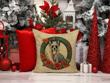 Load image into Gallery viewer, Chinese Crested Christmas Flowers Throw Pillow